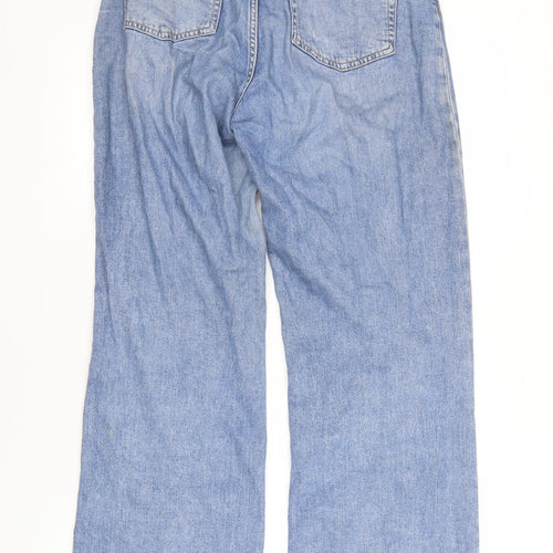 H&M Women's Blue Wide-Leg Jeans Size 10