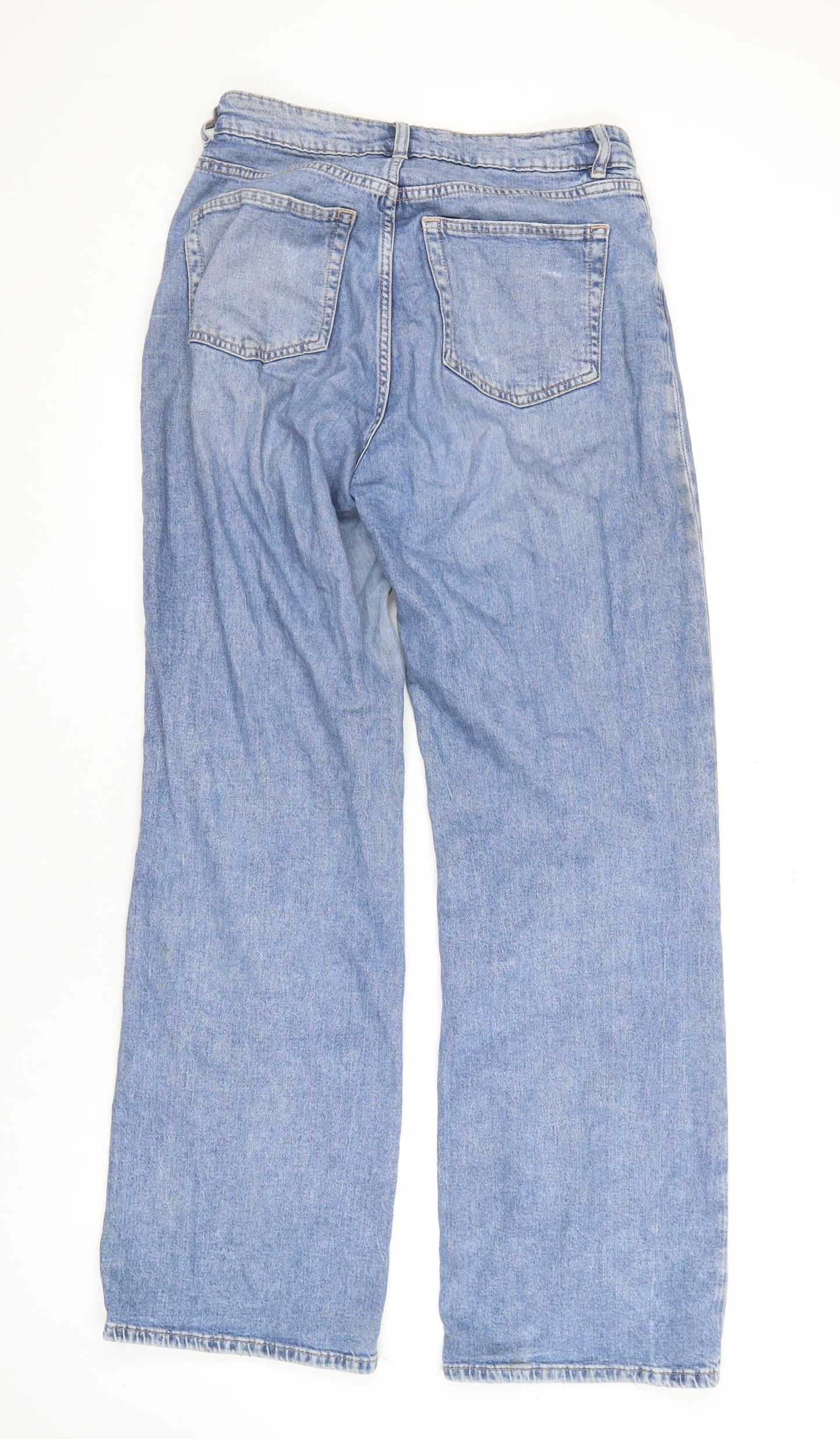 H&M Women's Blue Wide-Leg Jeans Size 10