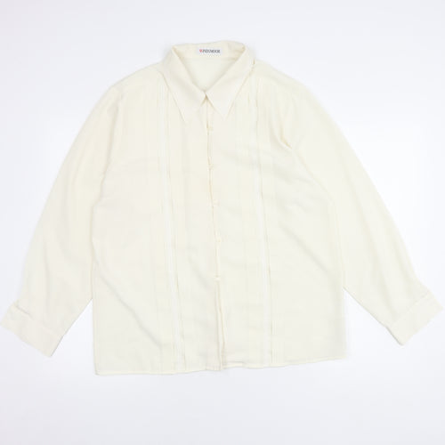 Windsmoor Women's Ivory Long Sleeve Button-Up Shirt