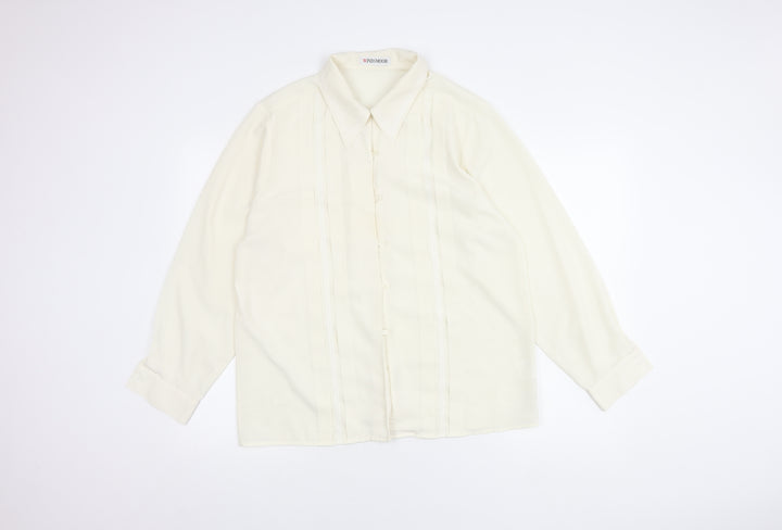 Windsmoor Women's Ivory Long Sleeve Button-Up Shirt