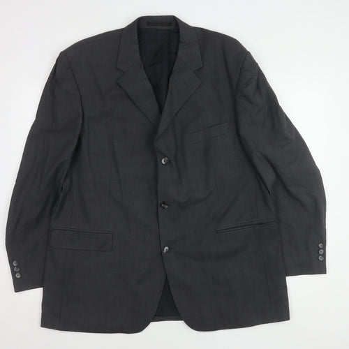Centaur Men's Grey Short Blazer, Size 46 Short, Wool Blend