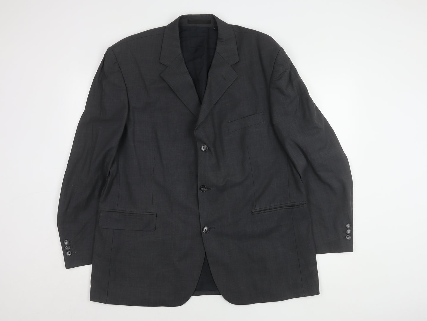 Centaur Men's Grey Short Blazer, Size 46 Short, Wool Blend