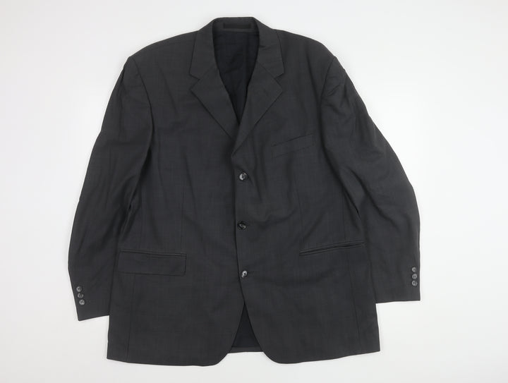 Centaur Men's Grey Short Blazer, Size 46 Short, Wool Blend