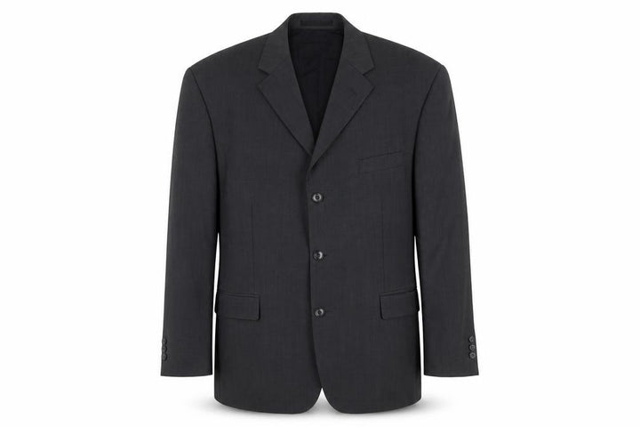 Centaur Men's Grey Short Blazer, Size 46 Short, Wool Blend