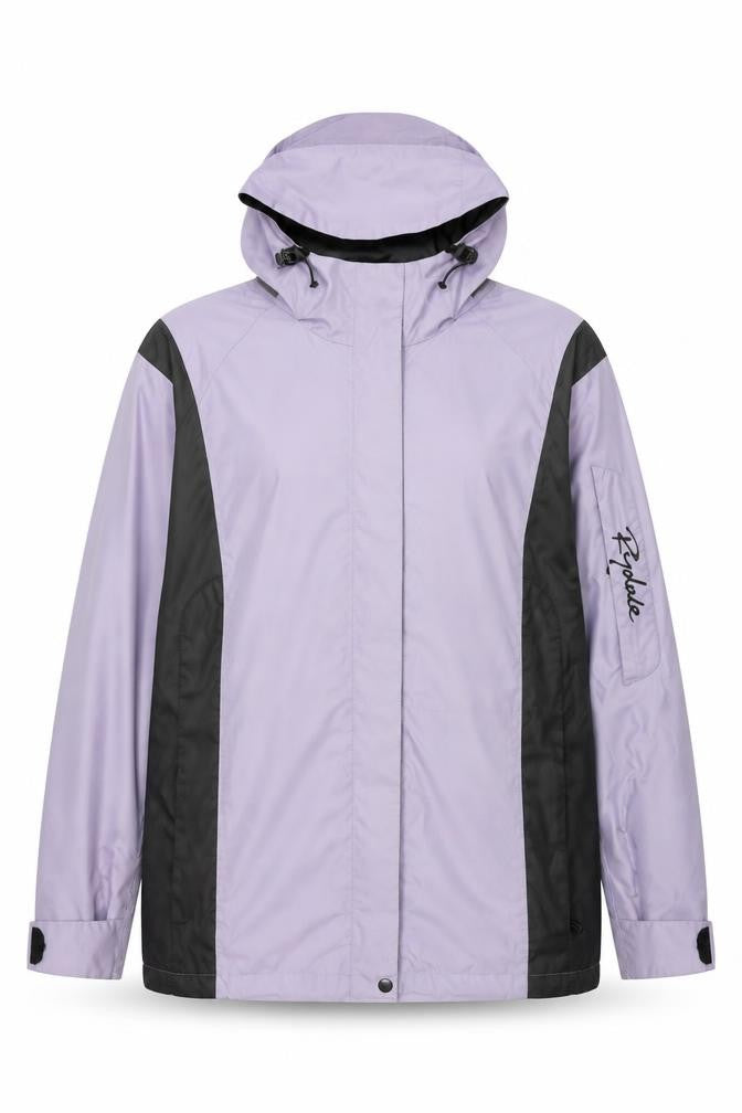 Front view of Rydale Women's Purple Rain Jacket, size 12