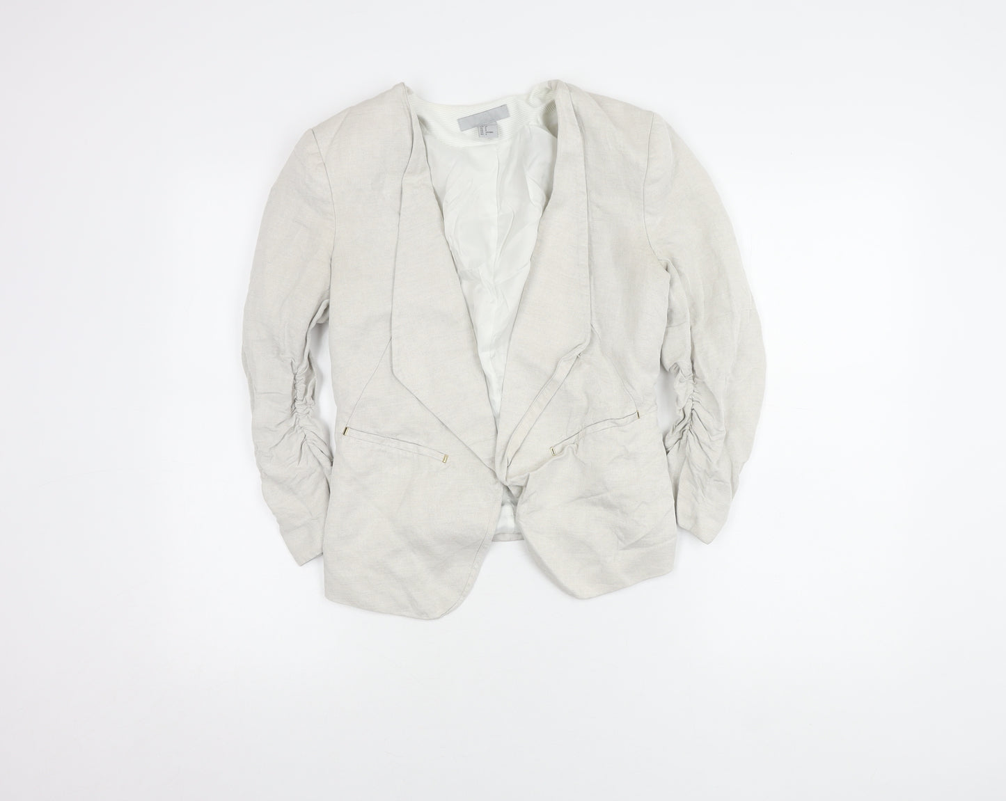 H&M Women's Ivory Blazer - Size 10, Regular Fit