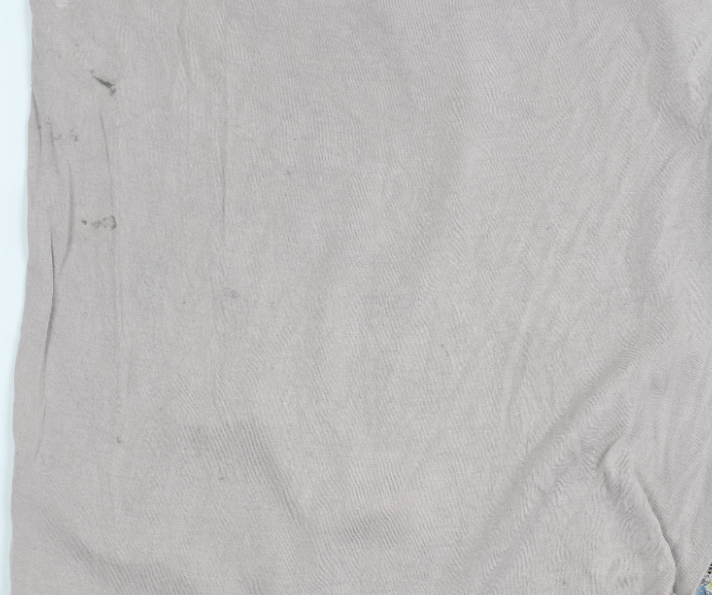 Warehouse Women's Beige Floral Top, Size 6, Short Sleeve