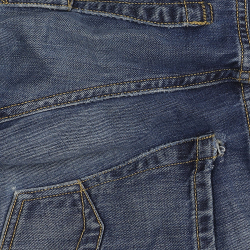 Replay Men's Blue Straight Jeans, Size 30, Distressed