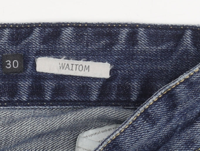 Replay Men's Blue Straight Jeans, Size 30, Distressed