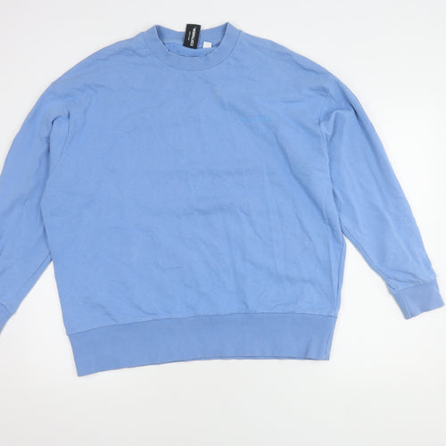 COLLUSION Women's Blue Pullover Sweatshirt Size 8