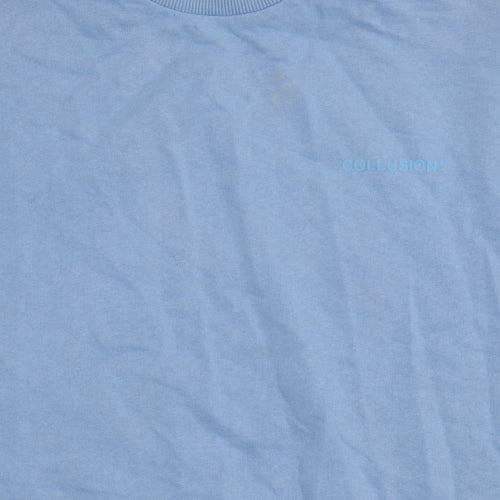 COLLUSION Women's Blue Pullover Sweatshirt Size 8