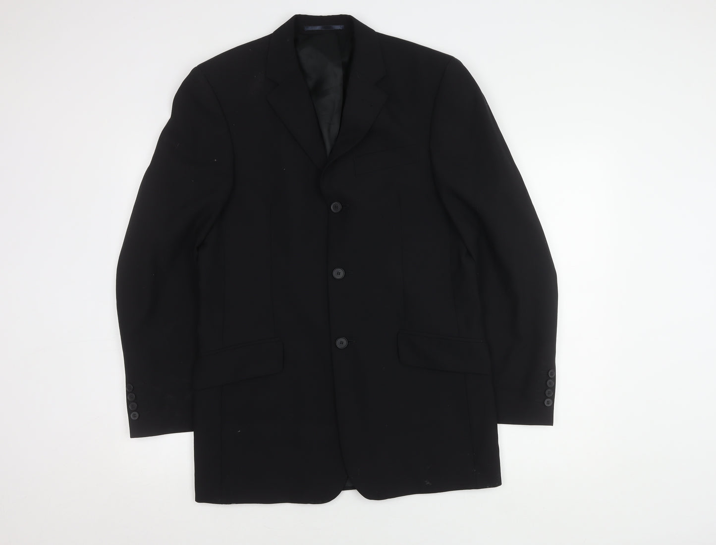 Next Men's Black Wool Blazer Jacket Size 36
