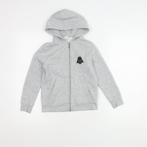 H&M Boys Grey Star Wars Hoodie Jacket 7-8 Years