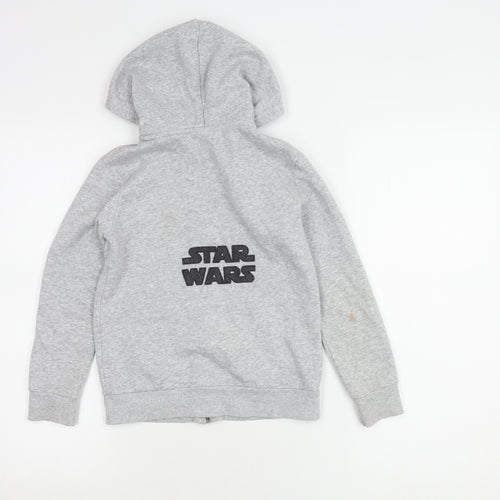 H&M Boys Grey Star Wars Hoodie Jacket 7-8 Years
