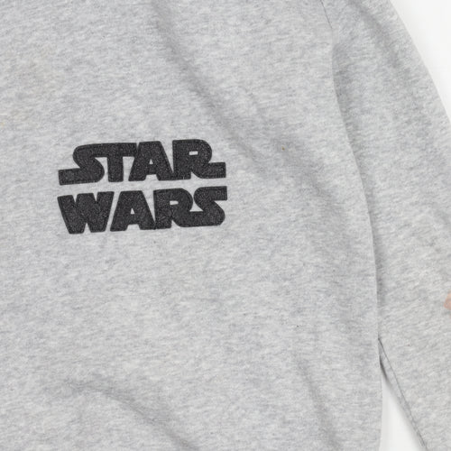 H&M Boys Grey Star Wars Hoodie Jacket 7-8 Years