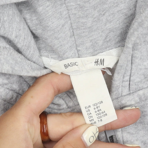 H&M Boys Grey Star Wars Hoodie Jacket 7-8 Years