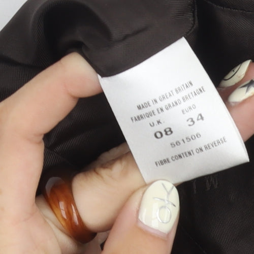 Minuet Women’s Brown Blazer Size 8 Classic Check