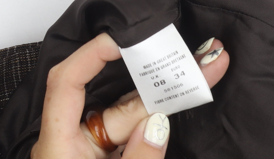 Minuet Women’s Brown Blazer Size 8 Classic Check