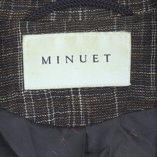 Minuet Women’s Brown Blazer Size 8 Classic Check