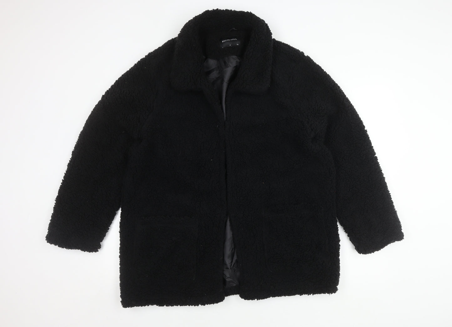 Brave Soul Women's Black Mid-Length Coat Size 14