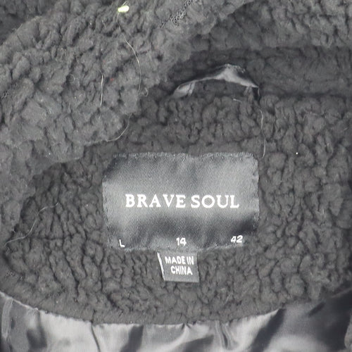 Brave Soul Women's Black Mid-Length Coat Size 14