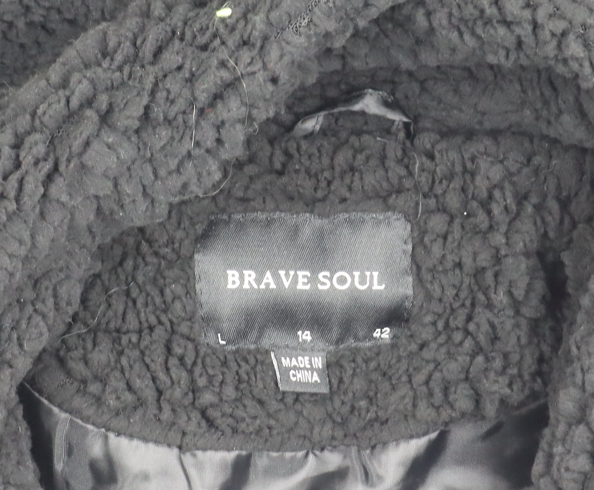 Brave Soul Women's Black Mid-Length Coat Size 14