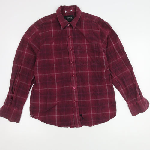 Hutson Harbour Men's Red Plaid Long Sleeve Shirt S