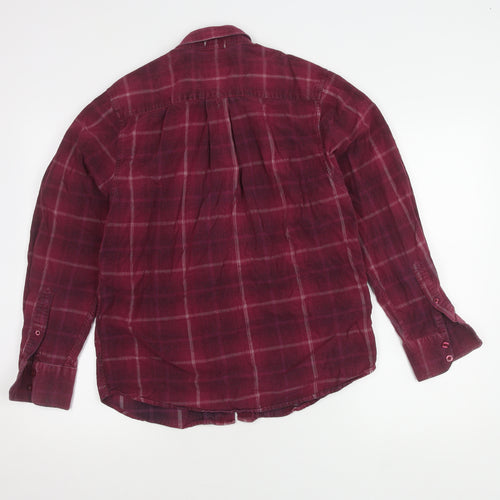 Hutson Harbour Men's Red Plaid Long Sleeve Shirt S