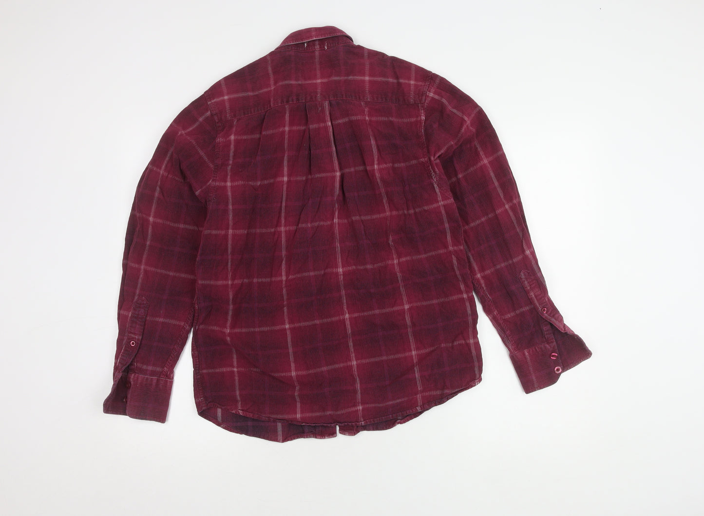 Hutson Harbour Men's Red Plaid Long Sleeve Shirt S