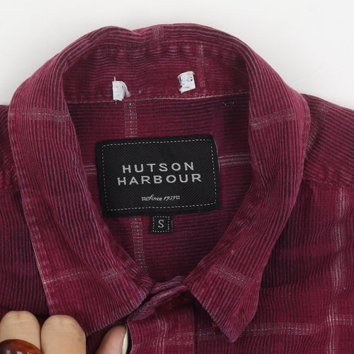 Hutson Harbour Men's Red Plaid Long Sleeve Shirt S