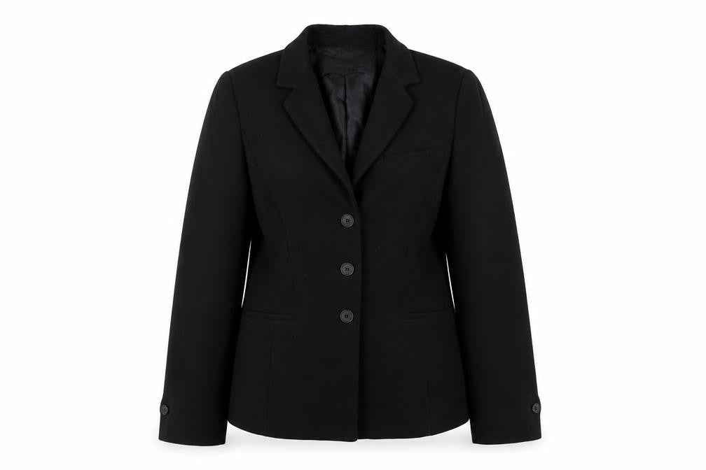 Front view of Zara Basic Women's Black Blazer, size 12