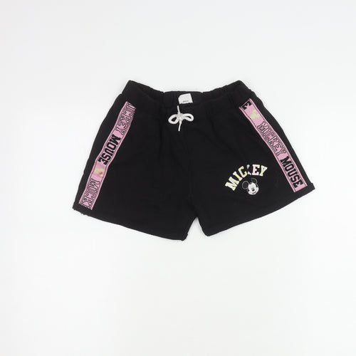 Disney Girls Black Mickey Mouse Shorts 11-12 Years
