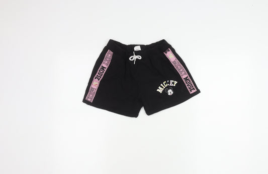 Disney Girls Black Mickey Mouse Shorts 11-12 Years