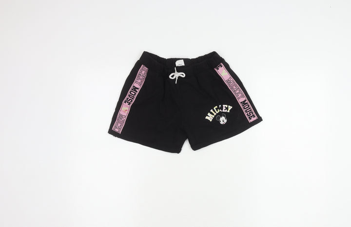 Disney Girls Black Mickey Mouse Shorts 11-12 Years
