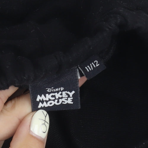 Disney Girls Black Mickey Mouse Shorts 11-12 Years
