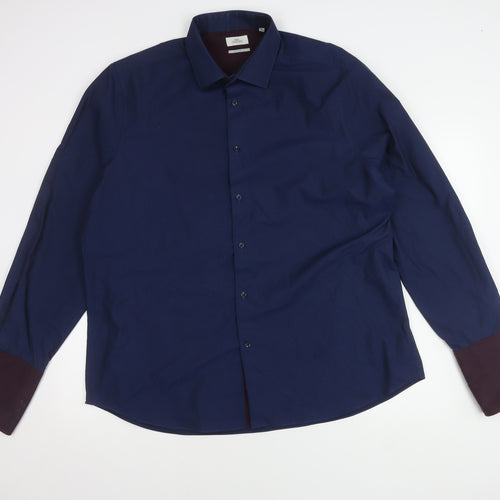 Next Men's Blue Regular Fit Dress Shirt 18
