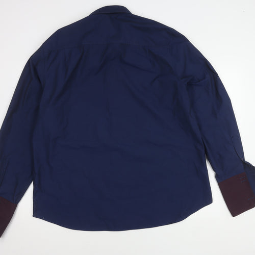 Next Men's Blue Regular Fit Dress Shirt 18