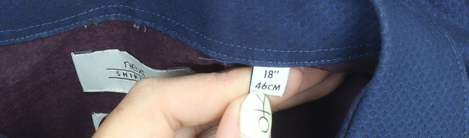 Next Men's Blue Regular Fit Dress Shirt 18