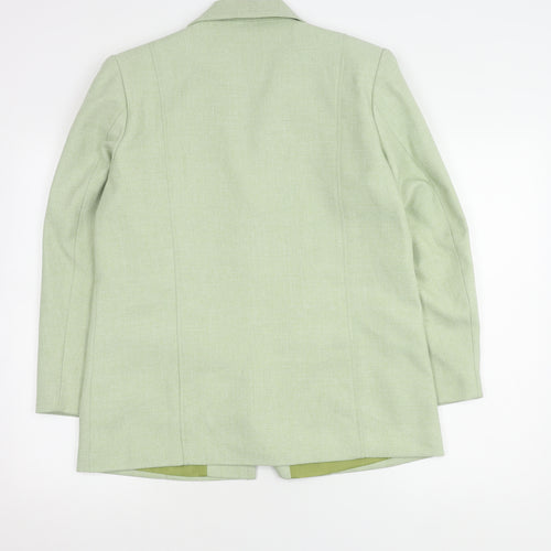 Daxon Women's Green Blazer Size 16 Long Notch Lapel