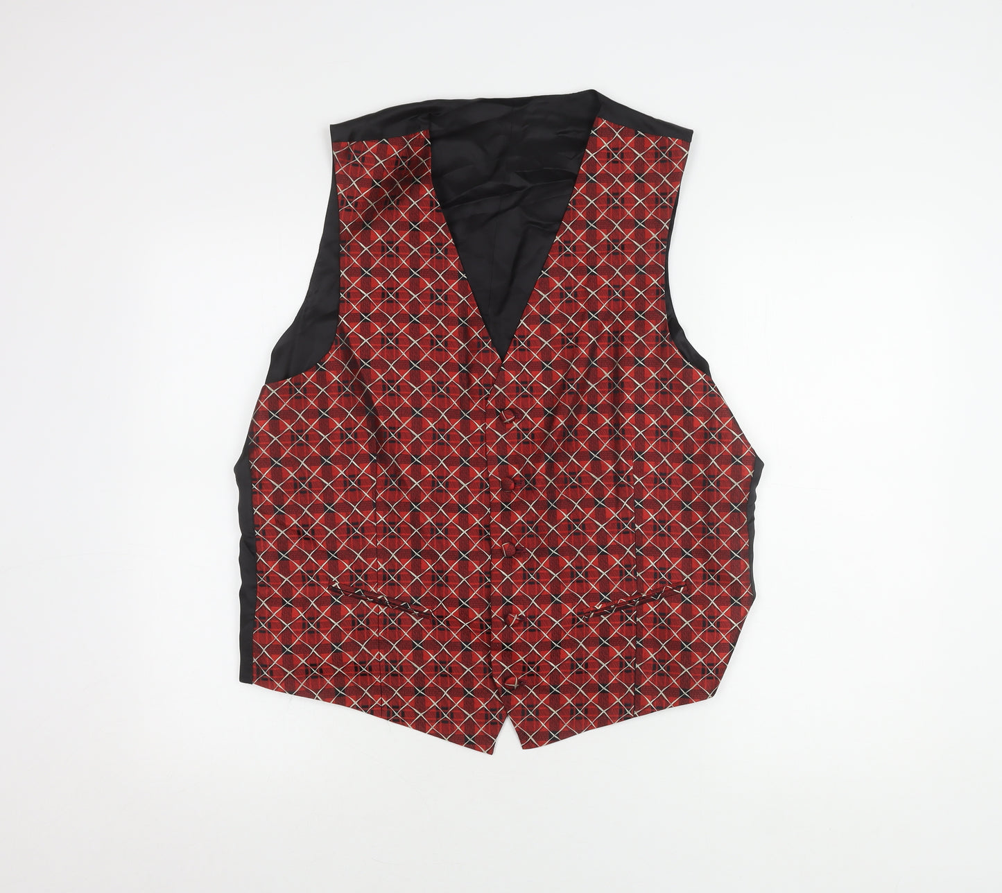Marks and Spencer Men's Red Silk Waistcoat Size 44