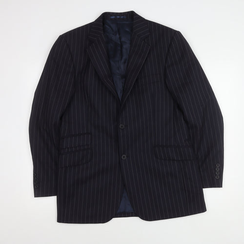 John Lewis Men's Blue Striped Blazer 40R Regular Fit