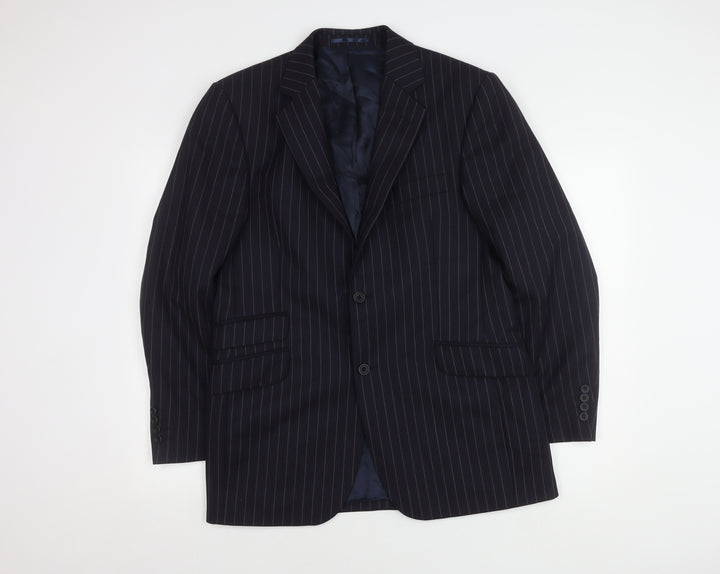 John Lewis Men's Blue Striped Blazer 40R Regular Fit