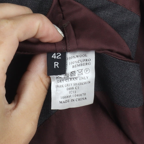 T.M. Lewin Men's Grey Suit Jacket, 42 R