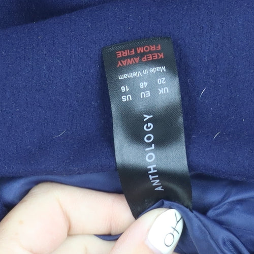 Anthology Blue Women's Size 20 Coat - Excellent Condition