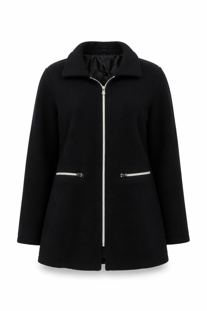 La Redoute Women's Black Wool Jacket, Size 10