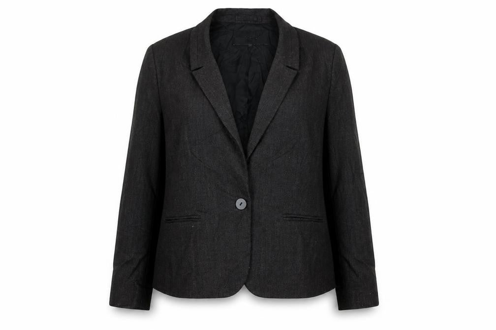 Front view of Jaeger Women's Black Regular Fit Blazer, size 14