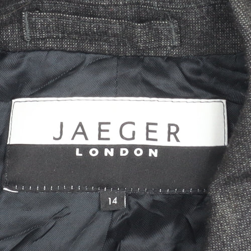 Jaeger Women's Black Regular Fit Blazer, Size 14