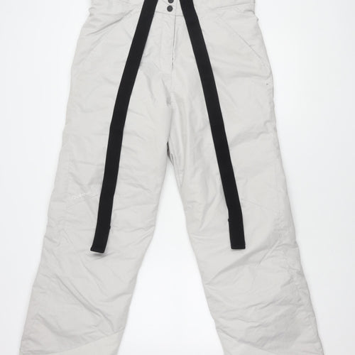 Quechua Men's Grey XL Snow Pants, Insulated, Adjustable Waist