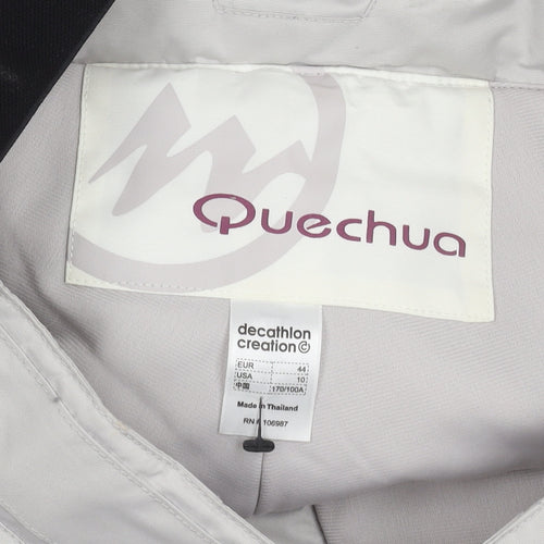 Quechua Men's Grey XL Snow Pants, Insulated, Adjustable Waist