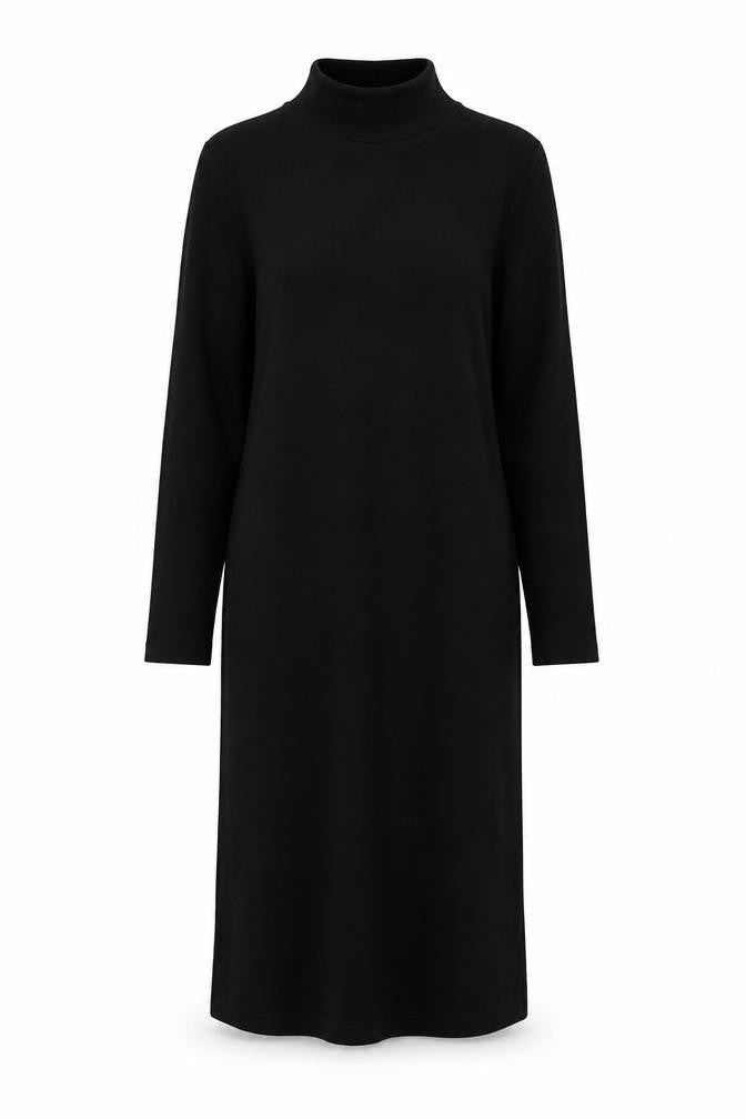 Front view of Marks & Spencer Women's Black Dress 12 High Neck
